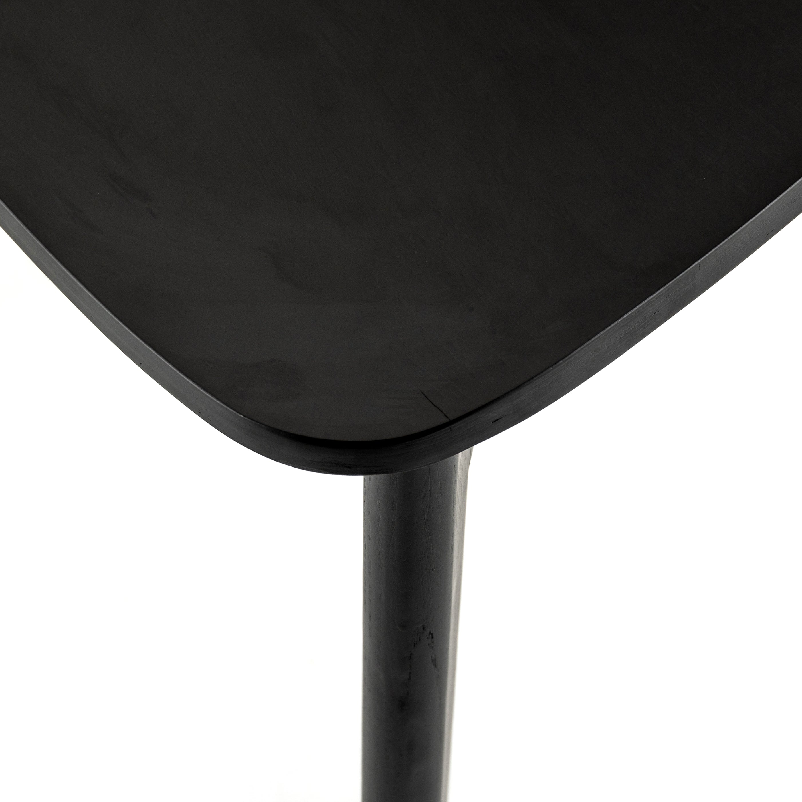 We love the exaggerated winged back of this Franco Black Dining Chair. The jet balck finish brings a modern look to this mid-century style.   Overall Dimensions: 20.50"w x 19.25"d x 30.25"h Seat Depth: 16.25" Seat Height: 18"  Materials: Ash Veneer, Solid Ash