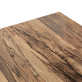 We are obsessed with the spalted pimavera coloring of this Hudson Spalted Primavera Square Coffee Table. A stunning piece to add to any living room or loung area. Reflective of woods' natural character, a slight color variance is possible.  Overall Dimensions: 40"w x 40"d x 15"h Materials: Primavera, Iron