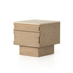 Featuring Lennon Travertine Nightstand by Four Hands at Amethyst Home. Warm travertine is the highlight of this modern nightstand.  The Lennon nightstand is wonderful as it has a smaller footprint yet great storage.
Overall Dimensions: 22"W x 25"L x 22.75"HColors: Yucca Oak, TravertineMaterials: Oak Veneer, Solid TravertineWeight: 88.18 lb. Amethyst Home provides interior design, new home construction design consulting, vintage area rugs, and lighting in the Salt Lake City metro area.