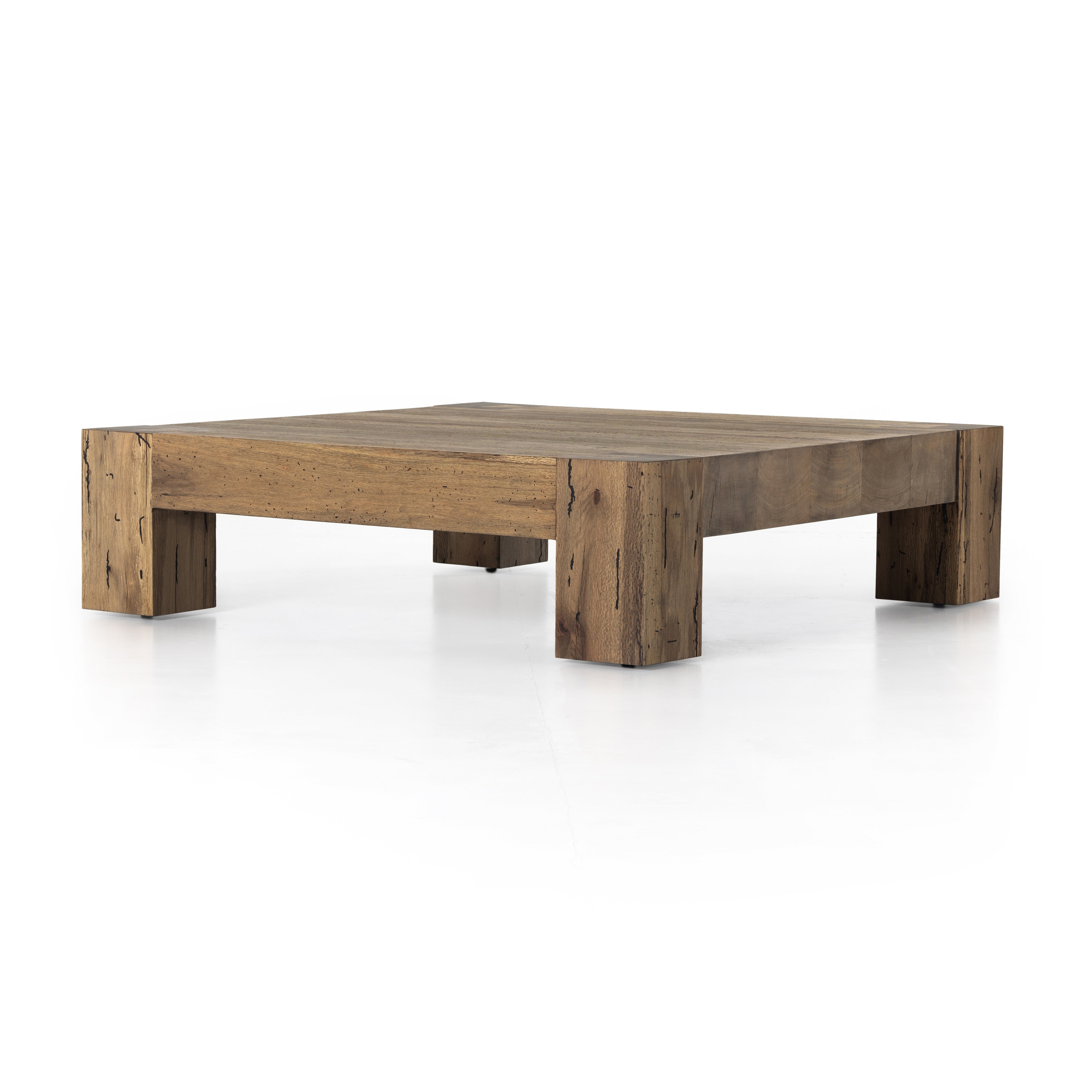 Abaso Rustic Wormwood Oak Coffee Table | Amethyst Home