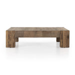 Made from thick-cut oak veneer with a faux rustic finish made to emulate wormwood, the Abaso Rustic Wormwood Oak Coffee Table is a low, large-scale coffee table that features chunky squared legs and dovetail joinery detailing. Amethyst Home provides interior design services, furniture, rugs, and lighting in the Monterey metro area.