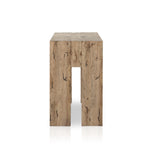Made from thick-cut oak veneer with a faux rustic finish made to emulate wormwood, this Abaso Rustic Wormwood Oak Console Table features chunky squared legs and dovetail joinery detailing. Amethyst Home provides interior design services, furniture, rugs, and lighting in the Seattle metro area.