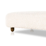 Place this Aniston Andes Natural Rectangle Ottoman just about anywhere for a subtle retro vibe. Upholstered in a faux Mongolian shearling with a high pile fur. Parawood legs are wirebrushed for a warm, vintage feel. Amethyst Home provides interior design services, furniture, rugs, and lighting in the Dallas metro area.