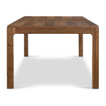 Inspired by campaign-style furniture of the 1800s â€” packable pieces first designed for traveling military use â€” a simply shaped dining table of natural walnut features a subtly inset top and rounded legs Amethyst Home provides interior design, new home construction design consulting, vintage area rugs, and lighting in the Seattle metro area.
