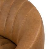 The Audie Heirloom Sienna Swivel Chair is made of heirloom leather that is salvaged and processed from upcycled hides featuring an abundance of natural markings, scars, and color variations. The result? Supple, buttery-soft hides with an unmatched depth of color and authentic lived-in look. Amethyst Home provides interior design services, furniture, rugs, and lighting in the Des Moines metro area.