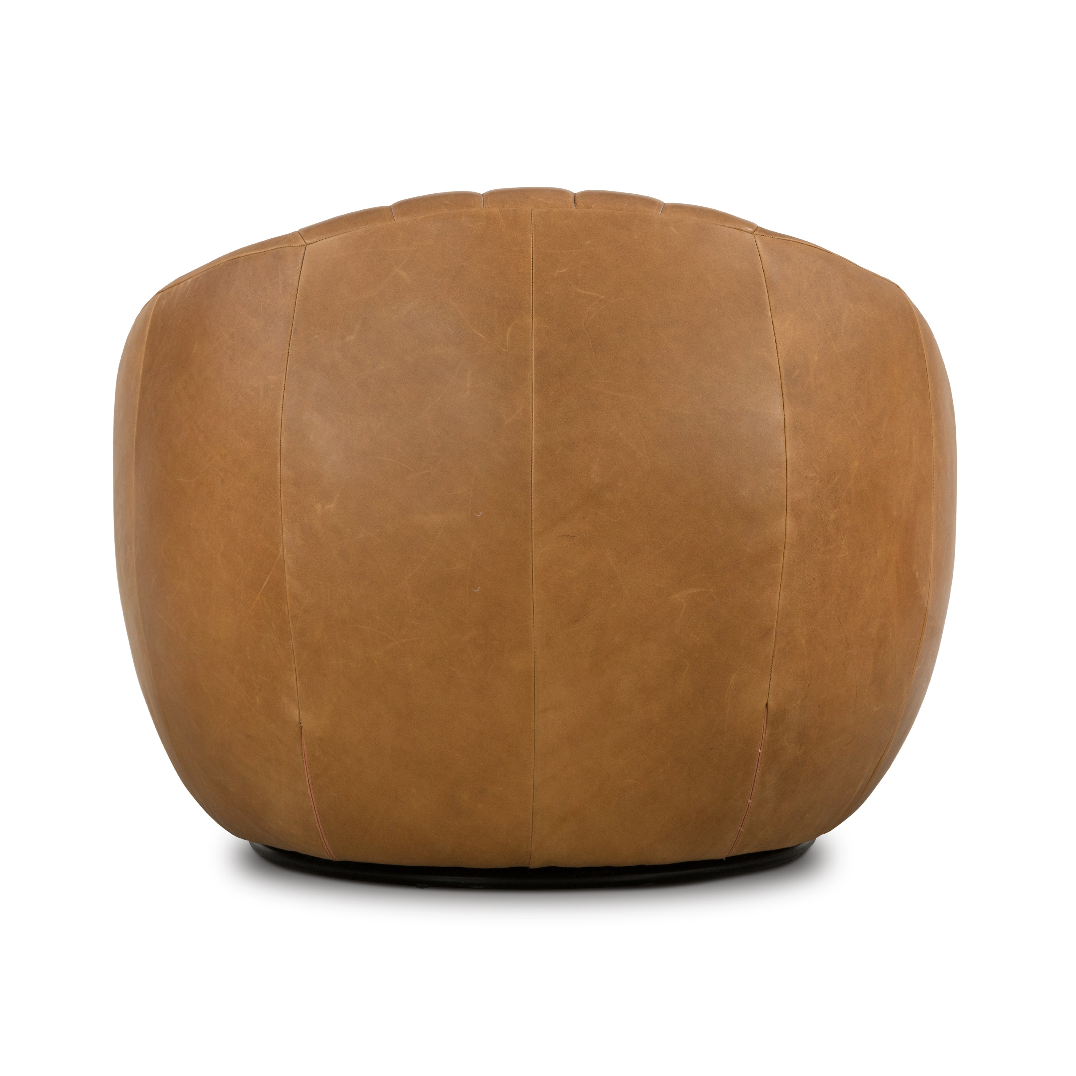 The Audie Heirloom Sienna Swivel Chair is made of heirloom leather that is salvaged and processed from upcycled hides featuring an abundance of natural markings, scars, and color variations. The result? Supple, buttery-soft hides with an unmatched depth of color and authentic lived-in look. Amethyst Home provides interior design services, furniture, rugs, and lighting in the Kansas City metro area.