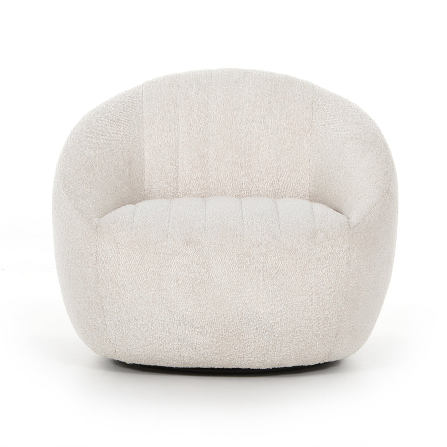 The Audie Knoll Natural Swivel Chair's performance fabrics are specially created to withstand spills, stains, high traffic and wear, ensuring long-term comfort and unmatched durability. Amethyst Home provides interior design services, furniture, rugs, and lighting in the Dallas metro area.
