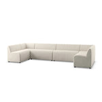 High-performance fabric in a versatile oatmeal hue features dramatic channeling, for trend-forward texture and sumptuous sit. Option to pair with matching pieces for clever modularity.Overall Dimensions154.00"w x 66.50"d x 31.50"hFull Details &amp; SpecificationsTear SheetBack Cushion Attachment : Fixe Amethyst Home provides interior design, new home construction design consulting, vintage area rugs, and lighting in the Calabasas metro area.