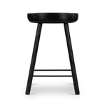 The Barrett Matte Black Bar and Counter Stool is sculpted for comfort. Crafted from rich parawood, black iron stretchers lend an updated look to simply styled bar or counter seating finished in a sleek matte black. Amethyst Home provides interior design, new construction, custom furniture, and rugs for the Winter Park and Orlando, Florida metro area.