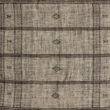 A 500-year-old tradition comes to life on this 100% wool, handwoven textile. Crafted on a traditional frame loom following a tradition created by the Vankars of the Bhujodi village in India, a process that can take up to two days to complete. Finished with fringe tassels on both ends. If not currently in stock, this piece ships within three weeks. Amethyst Home provides interior design, new home construction design consulting, vintage area rugs, and lighting in the San Diego metro area.