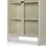 Add a touch of rustic charm to your home with our Breya Cream Powder Coat Cabinet. Its modern design offers ample storage and an elegant look. The powder coat finish ensures durability and a timeless aesthetic. Perfect for any room in your home. Amethyst Home provides interior design, new construction, custom furniture, and area rugs in the Charlotte metro area.