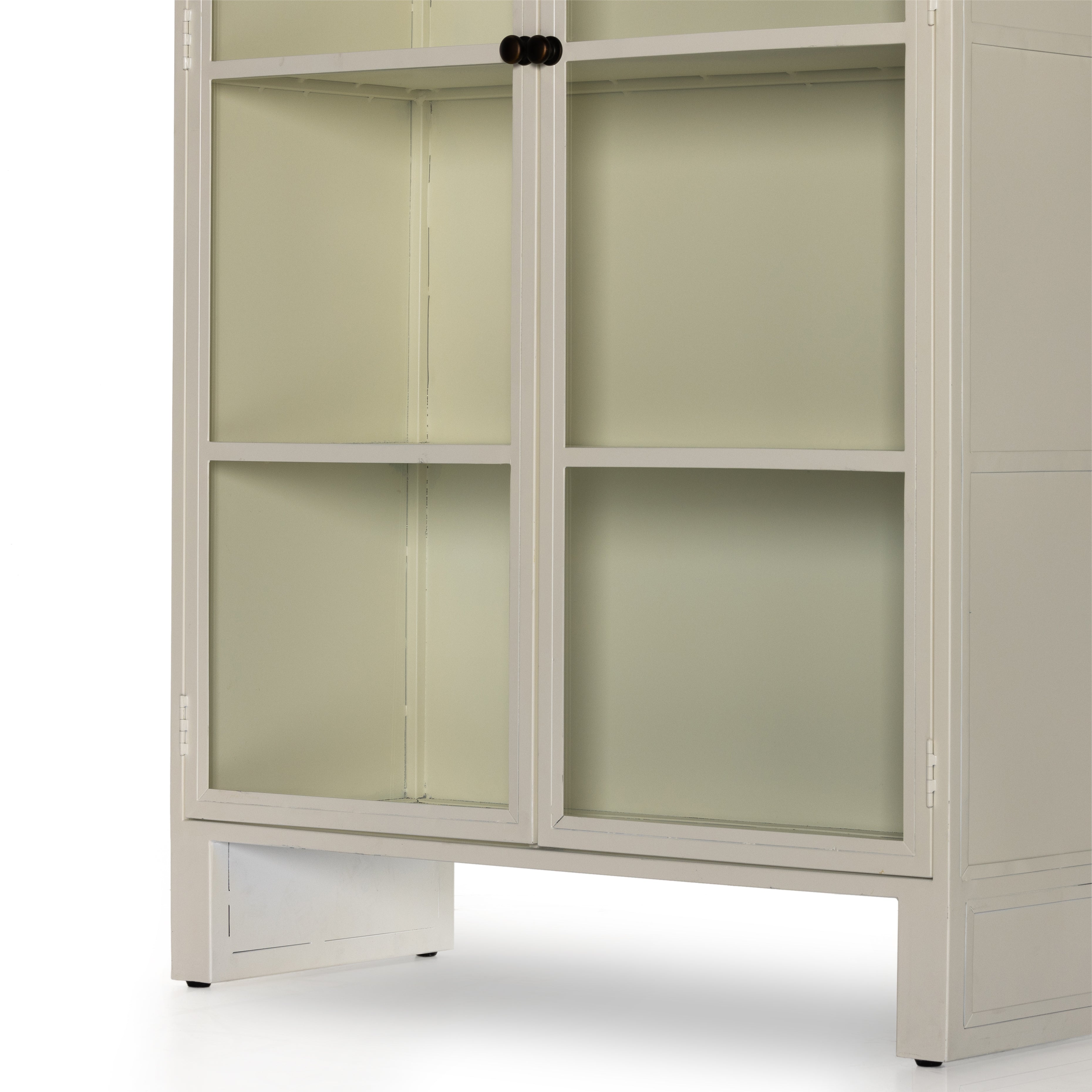 Add a touch of rustic charm to your home with our Breya Cream Powder Coat Cabinet. Its modern design offers ample storage and an elegant look. The powder coat finish ensures durability and a timeless aesthetic. Perfect for any room in your home. Amethyst Home provides interior design, new construction, custom furniture, and area rugs in the Charlotte metro area.