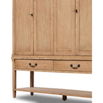 Featuring Brimley Aged Light Pine Wide Cabinet by Four Hands at Amethyst Home. Inspired by clean Scandinavian design, a light finish balances the large scale of solid pine cabinetry. Interior shelving plus dual drawers bring bonus storage options to any space.Overall Dimensions: 19"W x 60"L x 69"H
Collection: CordellaColors: Aged Light Pine ,Distressed Copp. Amethyst Home provides interior design, new home construction design consulting, vintage area rugs, and lighting in the San Diego metro area.