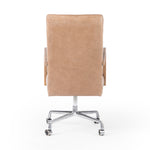 Featuring Bryson Palermo Desk Chair by Four Hands at Amethyst Home. High style. Light tan top-grain leather covers a sculpted seat and back, with elegantly arched arms of solid oak. Stainless steel casters make for ease in the modern workplace. Height not adjustable.Overall Dimensions: 23.25"W x 27"L x 42.50"HColors: Toasted Nettlewood, Stainless Steel, Palermo DriftMaterials: Solid Nettlewoo. Amethyst Home provides interior design services, furniture, rugs, and lighting in the Seattle metro area.
