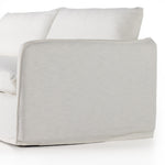 Capella Bergamo Cream Slipcover Sofa is clean and casual with contemporary touches. A cotton- and linen-blend slipcovered sofa features tapered arms and flange detailing for a sharp silhouette. Feather-blend knife-edge cushions mean total comfort. Slipcover machine washable for modern ease. Amethyst Home provides interior design services, furniture, rugs, and lighting in the Portland metro area.