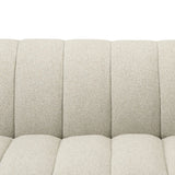 Featuring Carina Weslie Flax Sofa by Four Hands at Amethyst Home. Grand in scale and comfort, this plush sofa features wide dramatic channeling for extra volume and a cloud-like look and sit. Covered in a recycled olefin fabric, known for its UV-resistant, water-repellent and quick-drying abilities, in a Turkish weave with a classic tweed feel.
Overall Dime. Amethyst Home provides interior design, new home construction design consulting, vintage area rugs, and lighting in the Charlotte metro area.