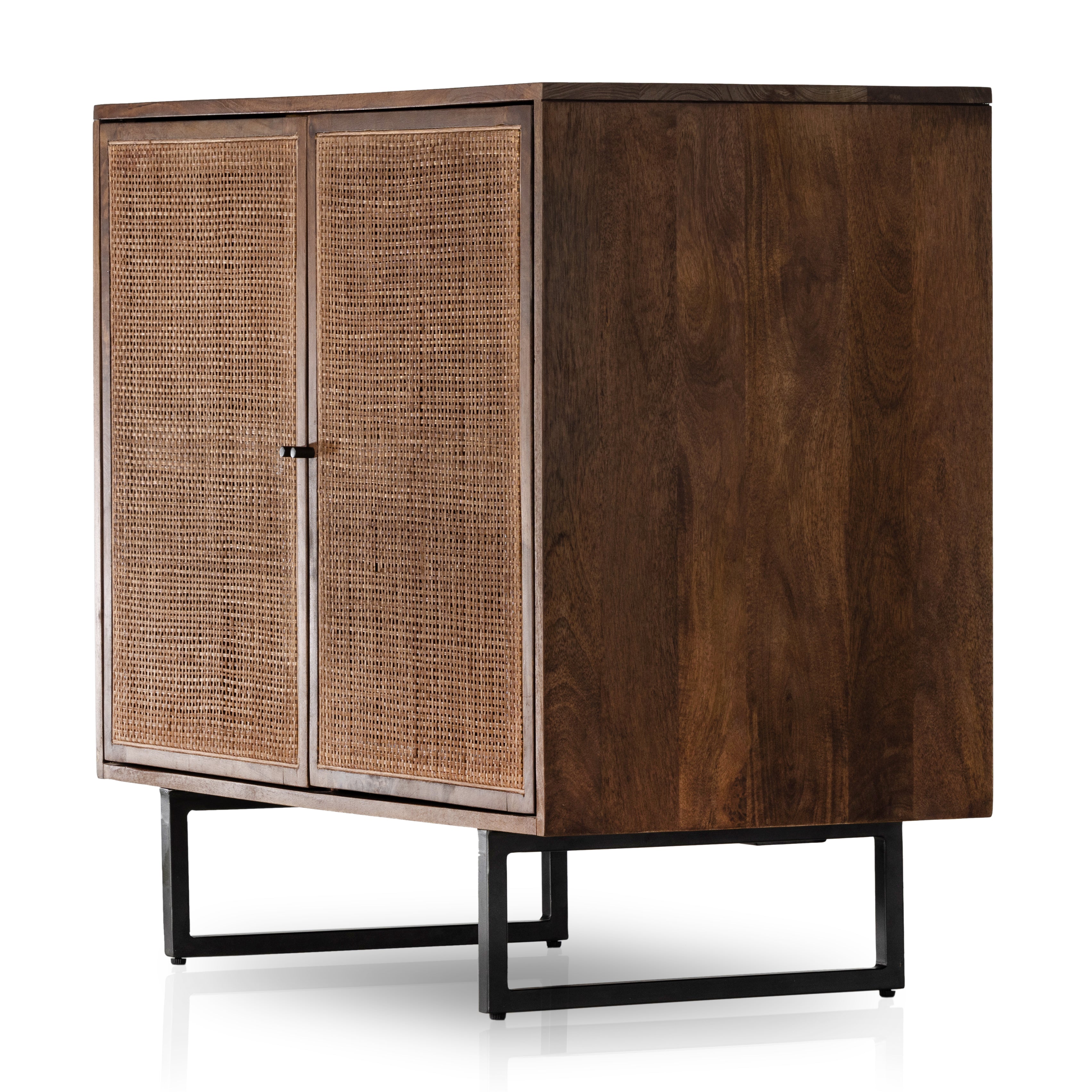 Featuring Carmel Brown Wash Small Cabinet by Four Hands at Amethyst Home. Rich texture and organic spirit are conveyed through an eye-catching mixture of the Carmel Brown Wash Cabinet, mango woods, cotton rope, and natural cane. Iron accents adopt gunmetal finishes, refreshing forms’ iconic mid-century influence, as a clean-lined aesthetic is met with modern functionality.
Overall Dimensi. Amethyst Home provides interior design services, furniture, rugs, and lighting in the Kansas City metro area.