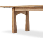 Made from light-finished pine, tapered legs and thick stretchers speak to the Swedish inspiration behind this 10-person dining table. Arched base cutouts soften a clean rectangular tabletop.Collection: Cordell Amethyst Home provides interior design, new home construction design consulting, vintage area rugs, and lighting in the Monterey metro area.