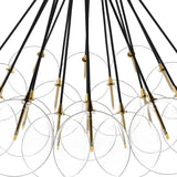 Clear glass bulbs dangle for a statement-making centerpiece. Each globe is individually blown, shaped and sculpted by hand through a one-hour process. Brass and glass are 98% recyclable. Designed and sustainably crafted in Poland by Schwung.Overall Dimensions47.00"w x 47.00"d x 33.50"hFull Details &amp; SpecificationsTear Shee Amethyst Home provides interior design, new home construction design consulting, vintage area rugs, and lighting in the Alpharetta metro area.