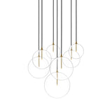 Clear glass spheres dangle at varying lengths for a stunning effect. Each globe is individually blown, shaped and sculpted by hand through a one-hour process. Brass and glass are 98% recyclable. Designed and sustainably crafted in Poland by Schwung.Overall Dimensions29.00"w x 30.75"d x 32.25"hFull Details &amp; SpecificationsTear Shee Amethyst Home provides interior design, new home construction design consulting, vintage area rugs, and lighting in the Nashville metro area.