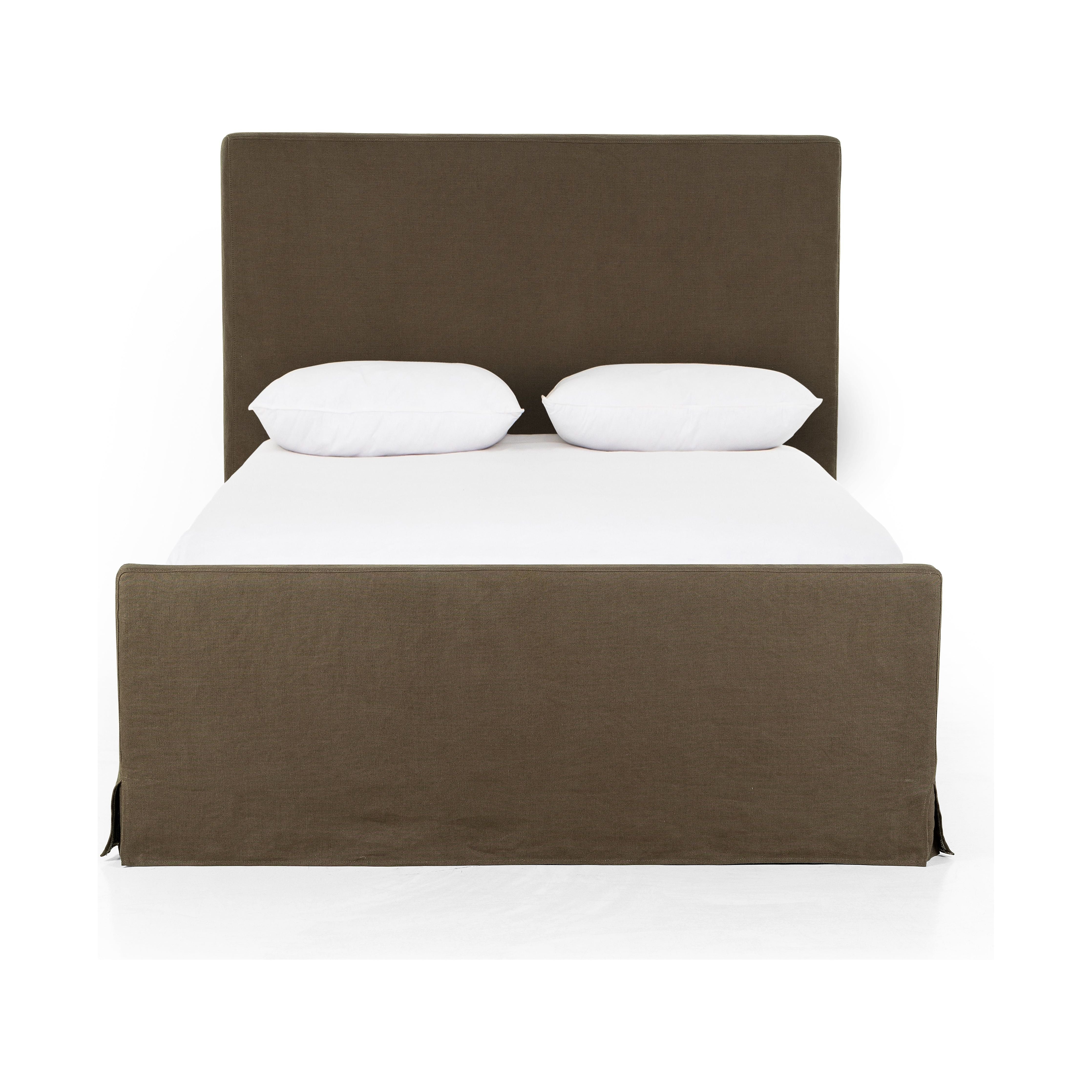 Daphne Coffee Slipcover Bed