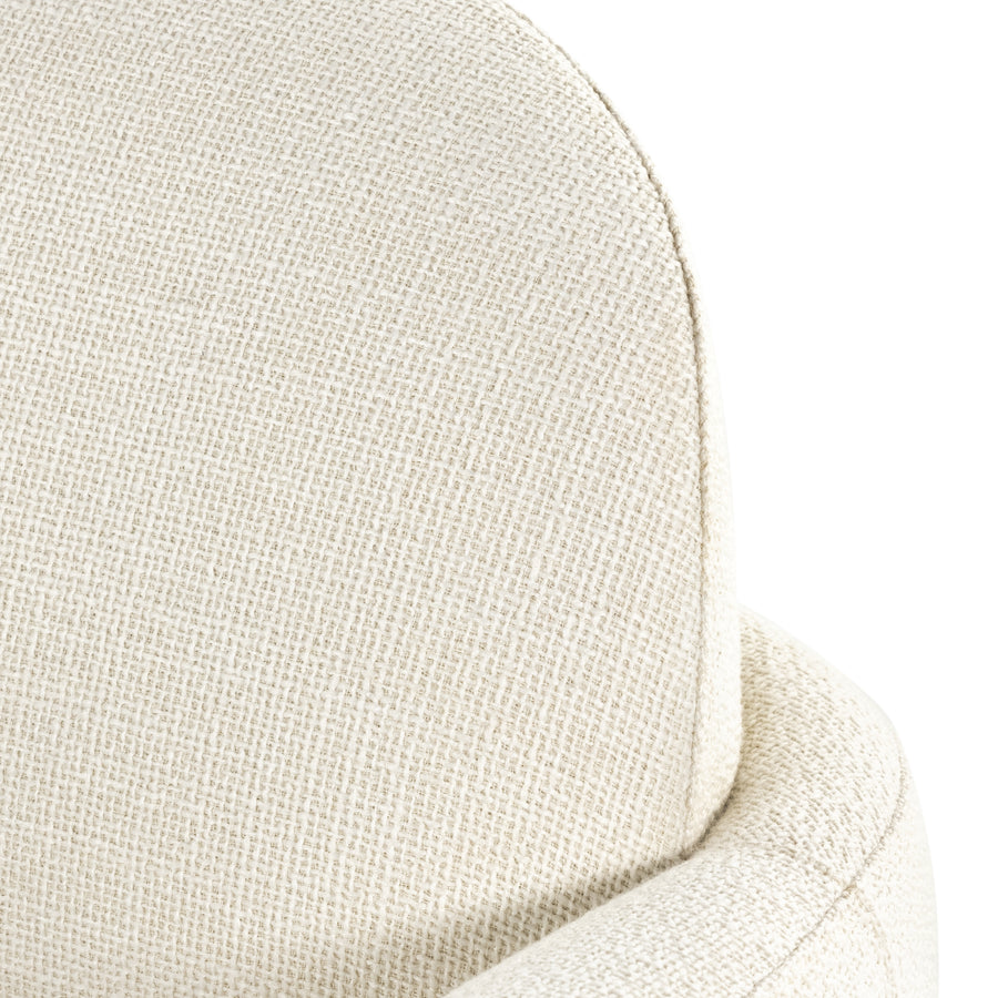 With the soft volume and exaggerated curves, the Enya Gibson White Swivel Chair is upholstered with high-performance fabric atop a plinth-style swivel base. Performance fabrics are specially created to withstand spills, stains, high traffic, and wear, ensuring long-term comfort and unmatched durability. Amethyst Home provides interior design services, furniture, rugs, and lighting in the Salt Lake City metro area.