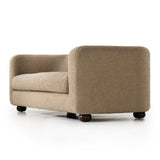 Inspired by vintage flea market finds, the Gidget Sheepskin Camel Sofa is a faux shearling-upholstered sofa pairs that is simple silhouette with clean, sweeping curves. Bench-seat cushioning plus feather-blend seating for total comfort. Amethyst Home provides interior design services, furniture, rugs, and lighting in the Omaha metro area.'