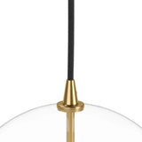 A single glass sphere dangles for a stunning effect. Each globe is individually blown, shaped and sculpted by hand through a one-hour process. Brass and glass are 98% recyclable. Designed and sustainably crafted in Poland by Schwung.Overall Dimensions11.75"w x 11.75"d x 19.25"hFull Details &amp; SpecificationsTear Shee Amethyst Home provides interior design, new home construction design consulting, vintage area rugs, and lighting in the Salt Lake City metro area.