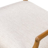 The classic ladderback chair, reimagined. Light-finished solid oak frames a squared cotton- and linen-blend seat, for a textural feel and comfortable sit.Collection: Bolton Amethyst Home provides interior design, new home construction design consulting, vintage area rugs, and lighting in the Monterey metro area.