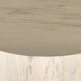 Stunning forces of nature are captured in a coffee table, as spalted primavera wood is hand-shaped into a cylindrical silhouette and finished in a white hue. Reflective of woods' natural character, a slight color variance is possible. Amethyst Home provides interior design, new construction, custom furniture, and area rugs in the Monterey metro area.