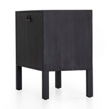 Featuring Isador Black Wash Poplar Bar Cabinet by Four Hands at Amethyst Home. Beautifully simple in spirit. Black-washed solid poplar forms a Parsons-style bar cabinet, with iron and leather hardware for a material-driven update to Shaker-inspired styling. Inside, dual drawers plus generous bottle storage await drink go-tos and bar accessories.Overall Dimensions: 36"W x 19"L x 32". Amethyst Home provides interior design, new construction, custom furniture, and area rugs in the Houston metro area.
