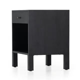 Gather sweet dreams with the Isador Black Wash Poplar Nightstand. The sleek and refined design is perfect for any bedroom. The rich black wash finish creates a timeless look, sure to add elegance and comfort to any décor. Amethyst Home provides interior design, new construction, custom furniture, and area rugs in the Monterey metro area.