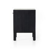 Gather sweet dreams with the Isador Black Wash Poplar Nightstand. The sleek and refined design is perfect for any bedroom. The rich black wash finish creates a timeless look, sure to add elegance and comfort to any décor. Amethyst Home provides interior design, new construction, custom furniture, and area rugs in the Park City metro area.