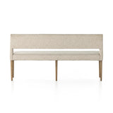 Simply styled and midcentury-minded, Joseph Light Camel Dining Bench is a textural light taupe upholstery that features a posterior cutout for added flair, with toasted nettlewood legs for natural contrast. Amethyst Home provides interior design services, furniture, rugs, and lighting in the Kansas City metro area. 