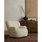 Kadon Sheepskin Natural Chair's high wing back pairs with softly rolled arms for a curvy look and supportive sit. Cream shearling-like upholstery invites you to sit and stay a while Amethyst Home provides interior design services, furniture, rugs, and lighting in the Portland metro area.