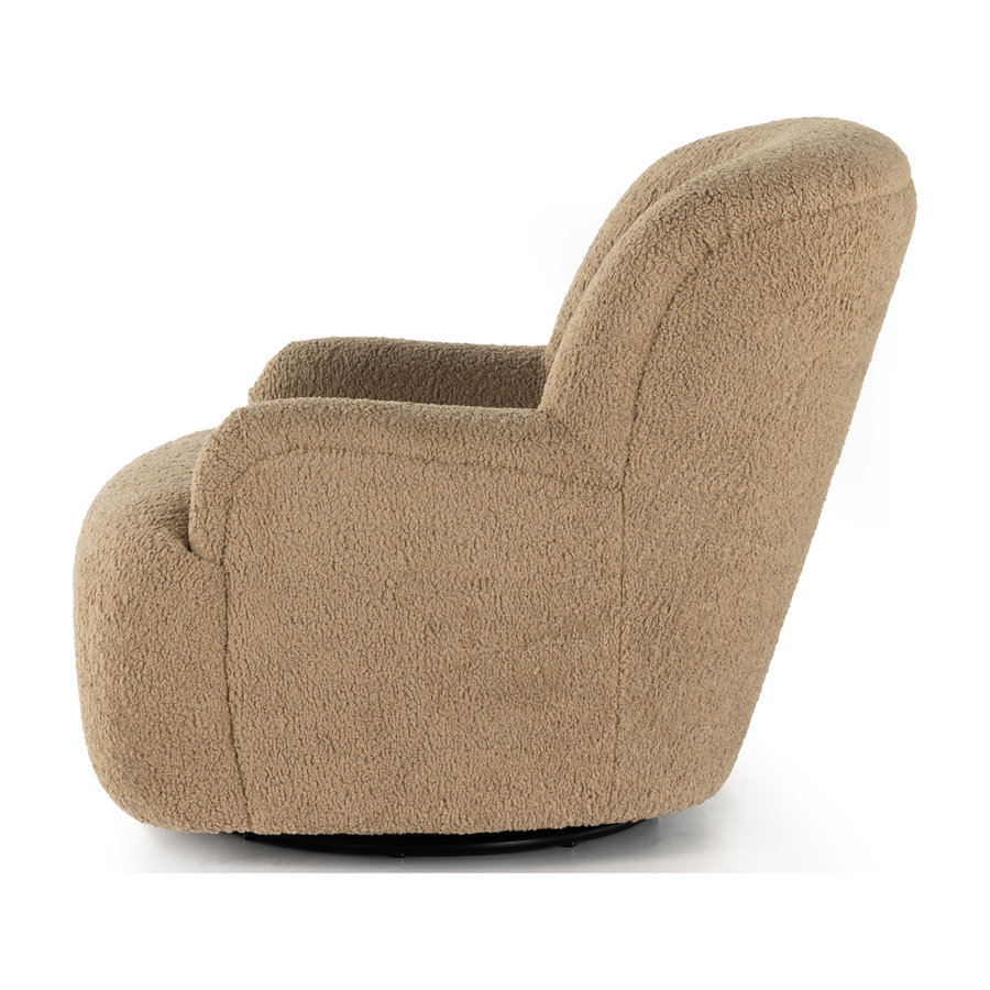 Kadon Swivel Chair in Sheepskin Camel | ready to ship!