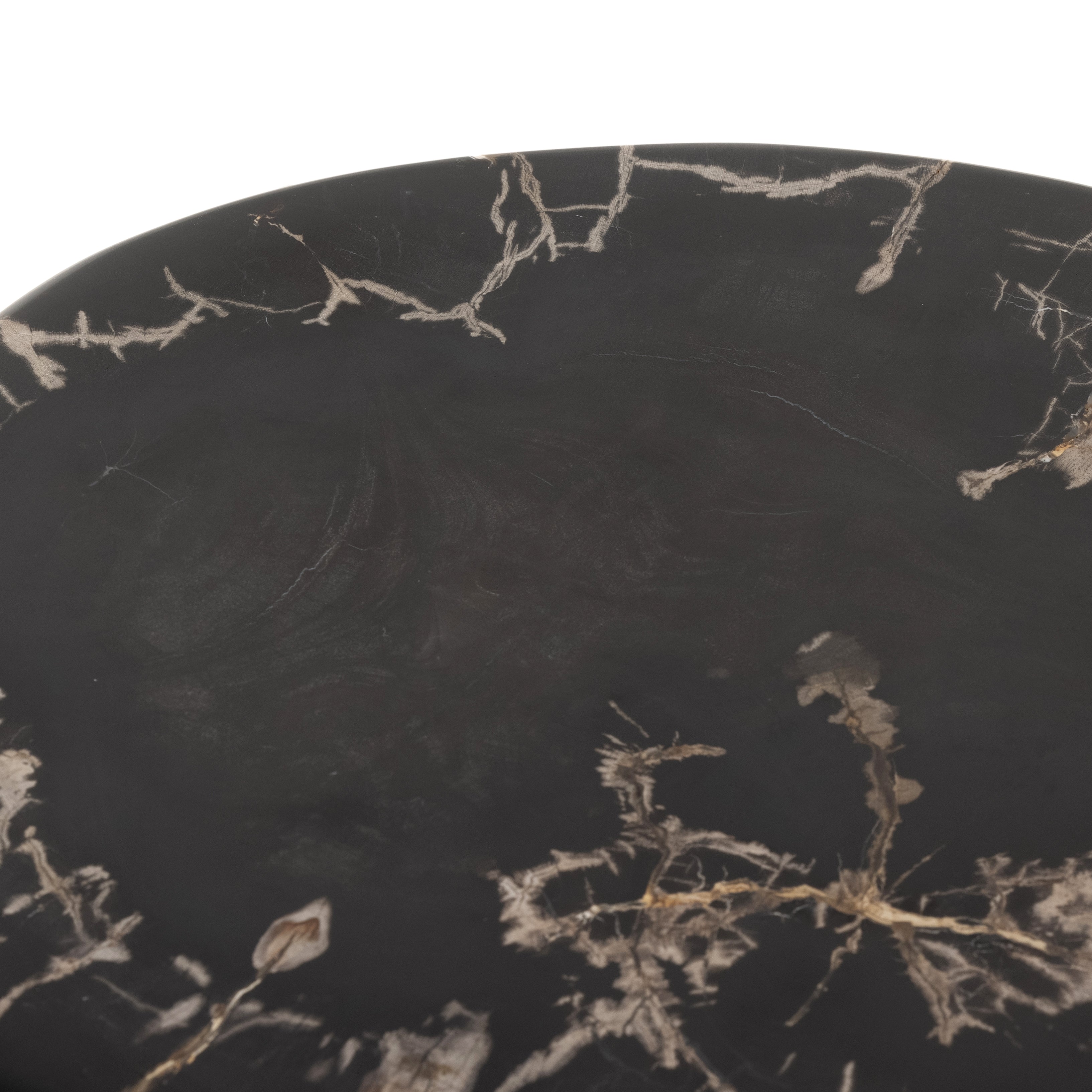 The Kos Dark Petrified Wood End Table is perfect to place in your living and make it come to life with it's design. Amethyst Home provides interior design services, furniture, rugs, and lighting in the Miami metro area. 