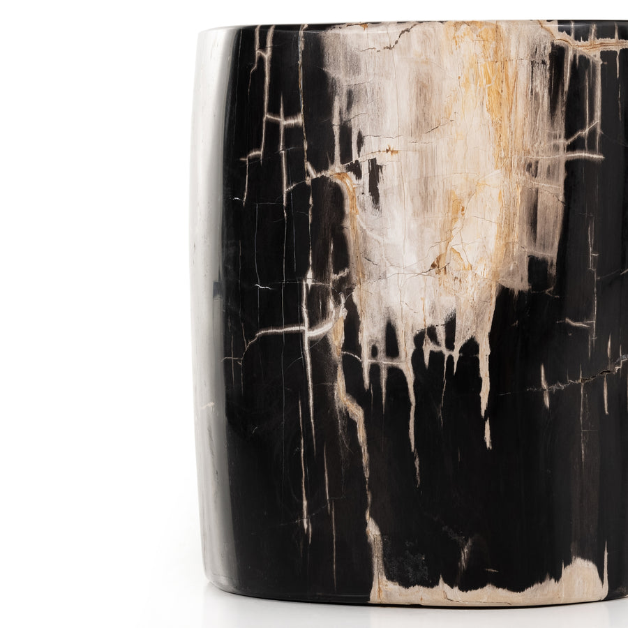 The Kos Dark Petrified Wood End Table is perfect to place in your living and make it come to life with it's design. Amethyst Home provides interior design services, furniture, rugs, and lighting in the Seattle metro area.