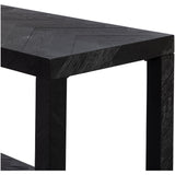 The simplest answer is often the right one. This deceptively simple Parsons-style table offers grandly exaggerated dimensions and a subtle, herringbone parquet pattern on every surface. Amethyst Home provides interior design, new construction, custom furniture, and area rugs in the Dallas metro area.