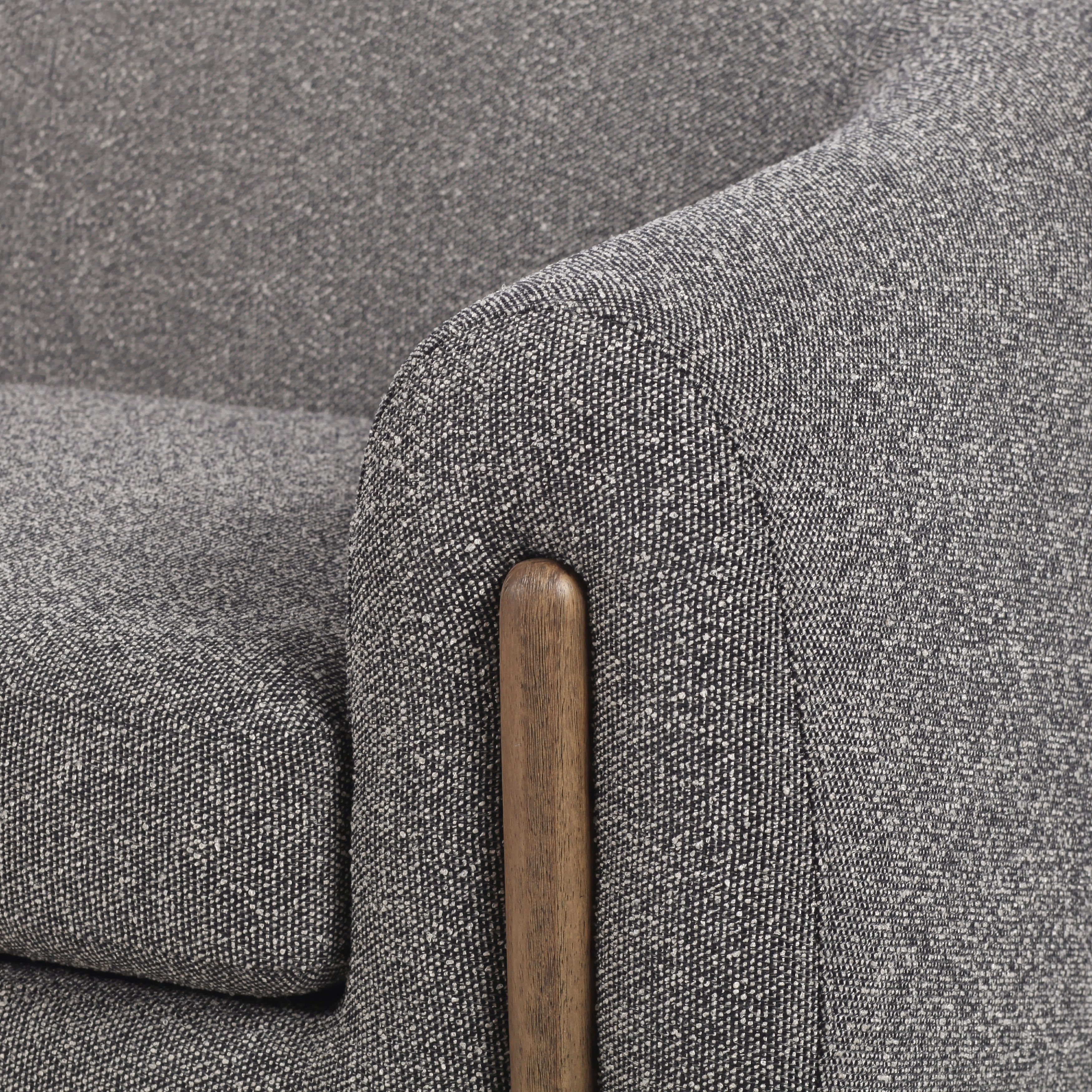 Featuring Lyla Capri Ebony Sofa by Four Hands at Amethyst Home. A fresh, elongated take on the traditional tub chair, with exaggerated depth for drama and comfort. Solid parawood legs intersect ebony upholstery on this plush sofa. Performance fabrics are specially created to withstand spills, stains, high traffic and wear, ensuring long-term comfort and unmatched durability.
Overall. Amethyst Home provides interior design, new construction, custom furniture, and area rugs in the Dallas metro area.