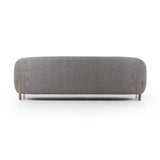 A fresh, elongated take on the traditional tub chair, with exaggerated depth for drama and comfort. Solid parawood legs intersect ebony upholstery on this plush sofa. Performance fabrics are specially created to withstand spills, stains, high traffic and wear, ensuring long-term comfort and unmatched durability. Amethyst Home provides interior design, new construction, custom furniture, and area rugs in the Salt Lake City metro area.