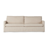 Proudly built by American makers using US-sourced materials. This classic slipcovered sofa features clean track arms plus down feather-blend cushioning for the ultimate seating experience. Upholstered with a fully removable slipcover of PFAS-free performance fabric that can be dry-cleaned for easy care. Crafted in the USA.SA. Amethyst Home provides interior design, new home construction design consulting, vintage area rugs, and lighting in the Austin metro area.