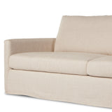 Proudly built by American makers using US-sourced materials. This classic slipcovered sofa features clean track arms plus down feather-blend cushioning for the ultimate seating experience. Upholstered with a fully removable slipcover of PFAS-free performance fabric that can be dry-cleaned for easy care. Crafted in the USA.SA. Amethyst Home provides interior design, new home construction design consulting, vintage area rugs, and lighting in the Laguna Beach metro area.