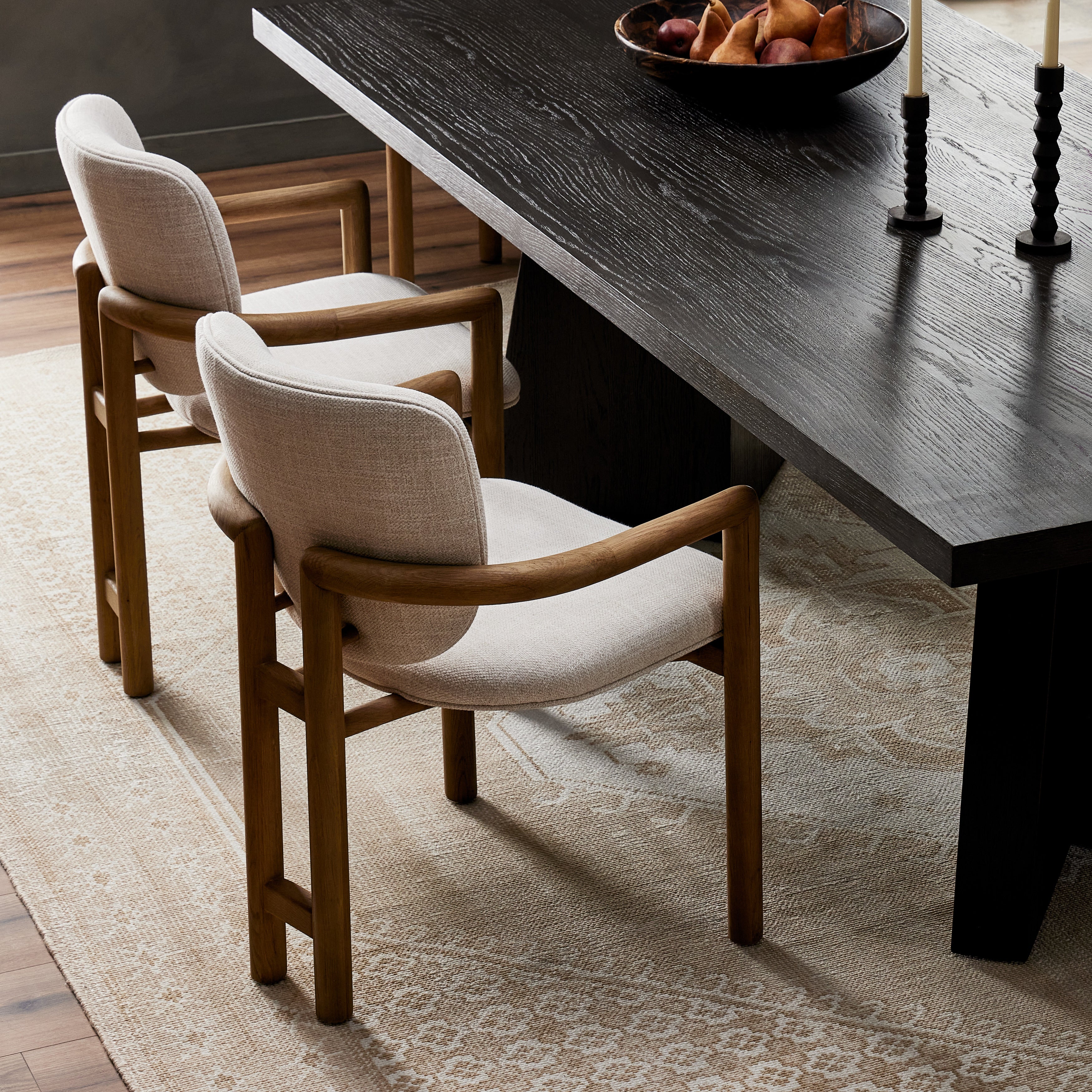A three-leg format dining chair, streamlining a traditional shape with a touch of intrigue. Tubular framework pairs with curves and a barrel back, bringing a softness to the overall look and design. Amethyst Home provides interior design, new construction, custom furniture, and area rugs in the Nashville metro area.
