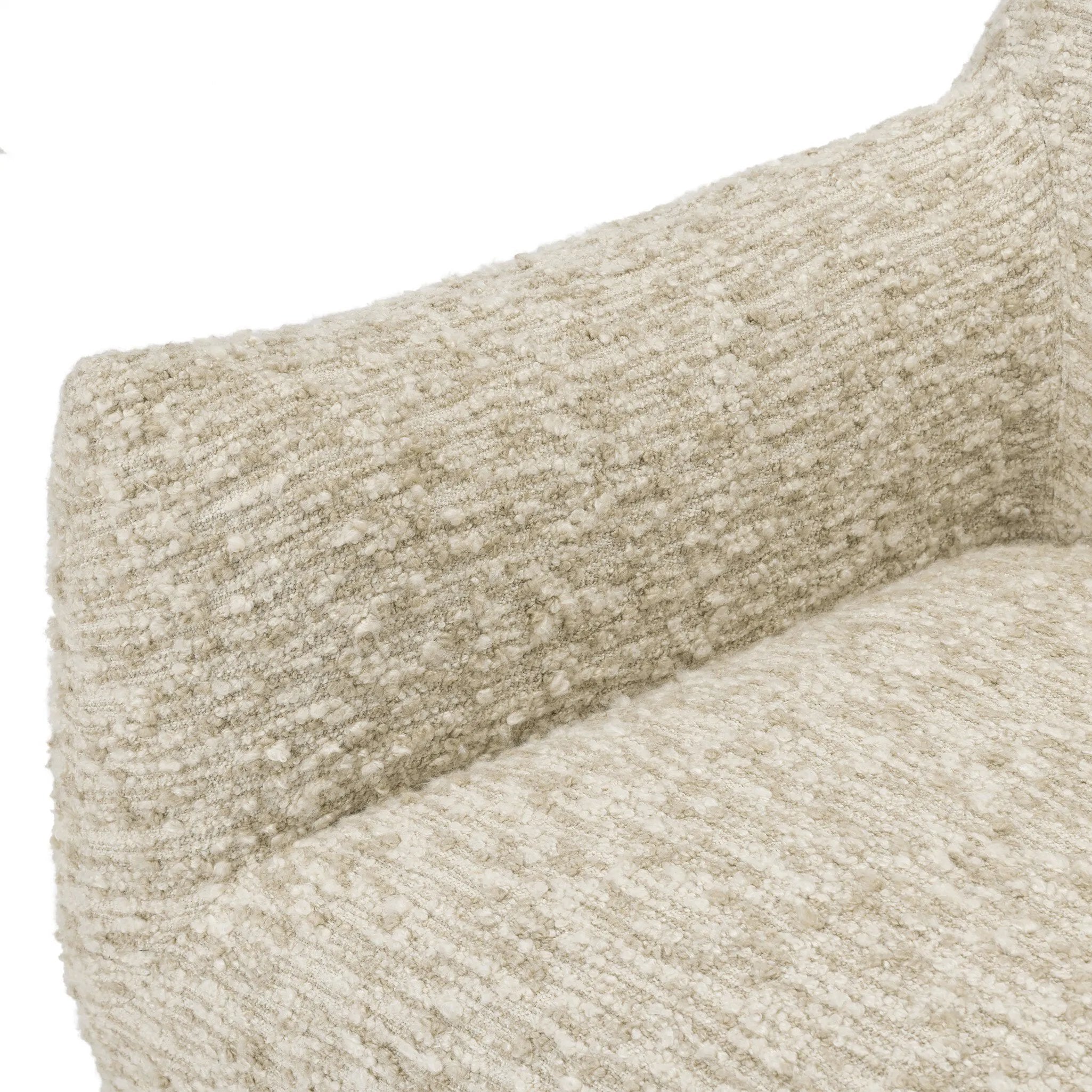 Featuring Margot Solema Cream Accent Swivel Chair by Four Hands at Amethyst Home. A modern take on a 70s-inspired shape. This sink-in, pillow-like chair features S-spring suspension for extra comfort and durability in the seat, all on a 360-degree swivel. Upholstered in an exaggerated boucle fabric with extra depth and texture throughout.
Collection: OsloColo. Amethyst Home provides interior design, new home construction design consulting, vintage area rugs, and lighting in the Houston metro area.