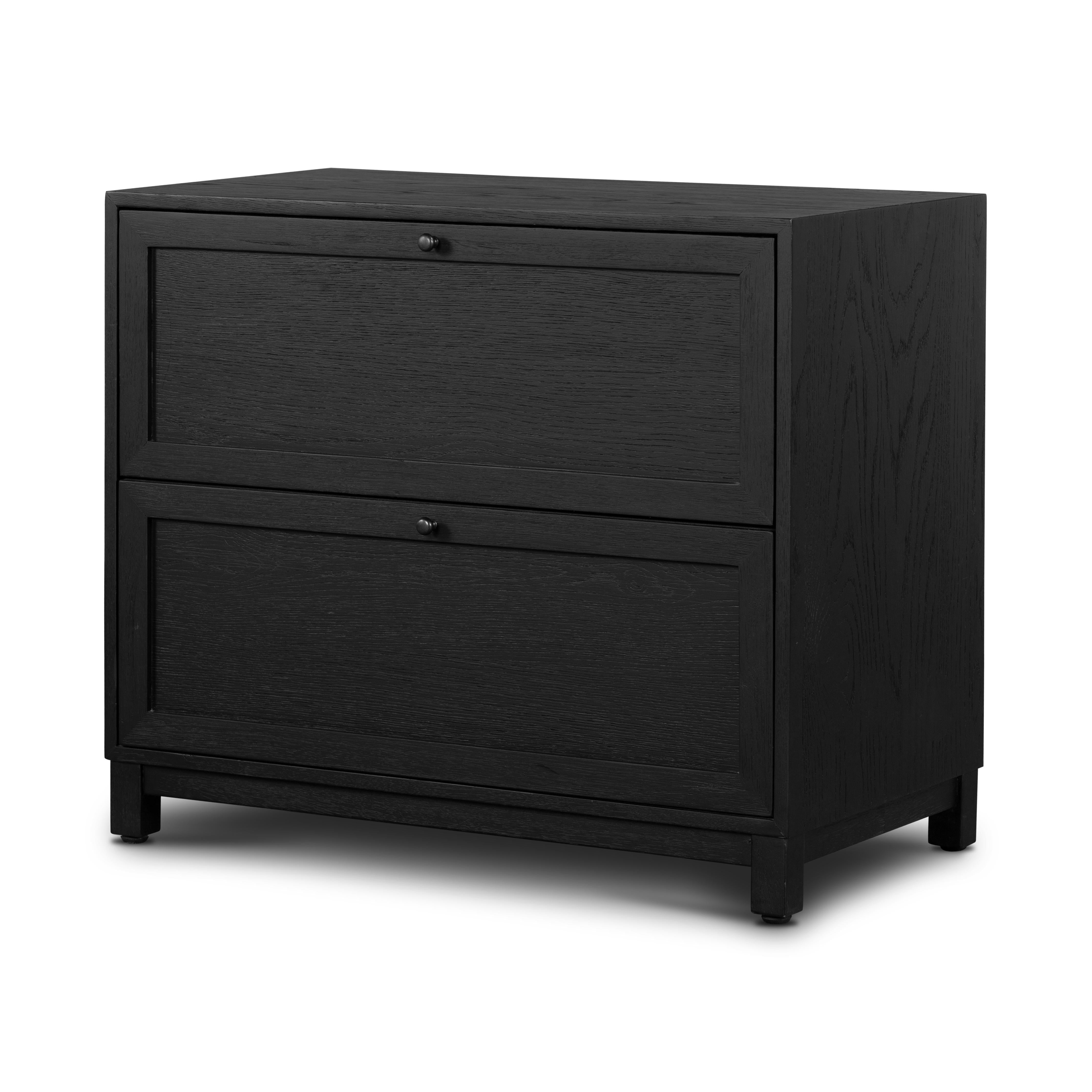 The Millie Drifted Matte Black Nightstand is perfect for adding a touch of modern charm to your home. With its drifted matte black veneer, solid parawood and iron accents, this nightstand brings a sophisticated style to any bedroom. Plus, the antique pewter and drifted oak colors make it easy to match with existing decor. Amethyst Home provides interior design, new home construction design consulting, vintage area rugs, and lighting in the Dallas metro area.