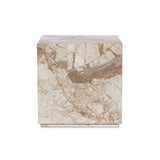 Taupe marble shapes a cubed, plinth-style end table that can be styled just about anywhere.Collection: Elemen Amethyst Home provides interior design, new home construction design consulting, vintage area rugs, and lighting in the Monterey metro area.