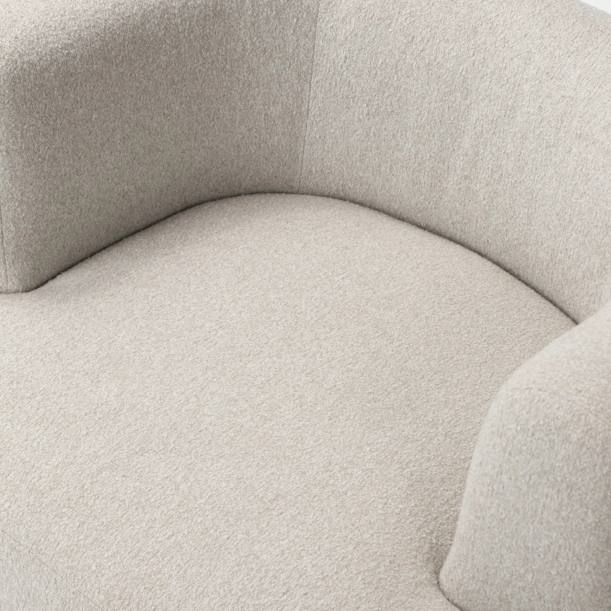This contemporary wraparound chair melds two forms for a study in seamless balance. The seat's modern form is neutralized with an understated pebble color, while sleek cutouts emphasize the tri-leg base.Collection: Farro Amethyst Home provides interior design, new home construction design consulting, vintage area rugs, and lighting in the Austin metro area.