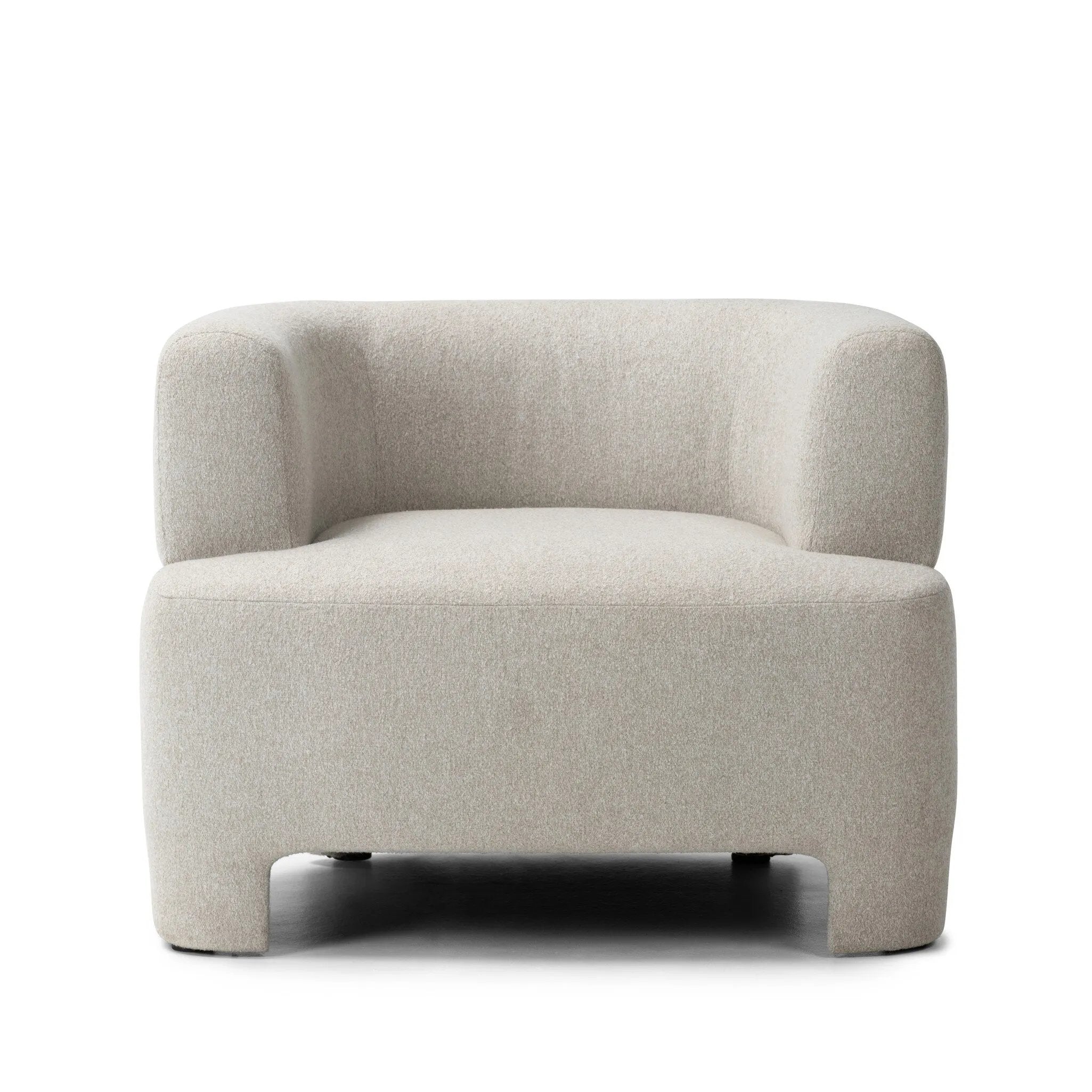 This contemporary wraparound chair melds two forms for a study in seamless balance. The seat's modern form is neutralized with an understated pebble color, while sleek cutouts emphasize the tri-leg base.Collection: Farro Amethyst Home provides interior design, new home construction design consulting, vintage area rugs, and lighting in the Salt Lake City metro area.