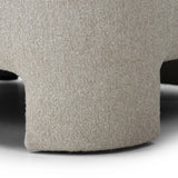 This contemporary wraparound chair melds two forms for a study in seamless balance. The seat's modern form is neutralized with an understated pebble color, while sleek cutouts emphasize the tri-leg base.Collection: Farro Amethyst Home provides interior design, new home construction design consulting, vintage area rugs, and lighting in the Tampa metro area.